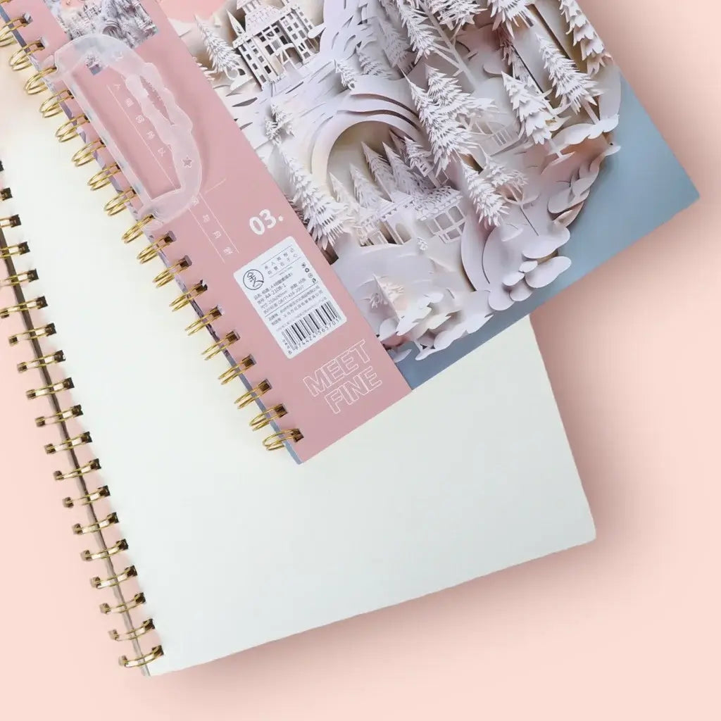 Oil Painting White Castle Series Gold Shell Sketchbook