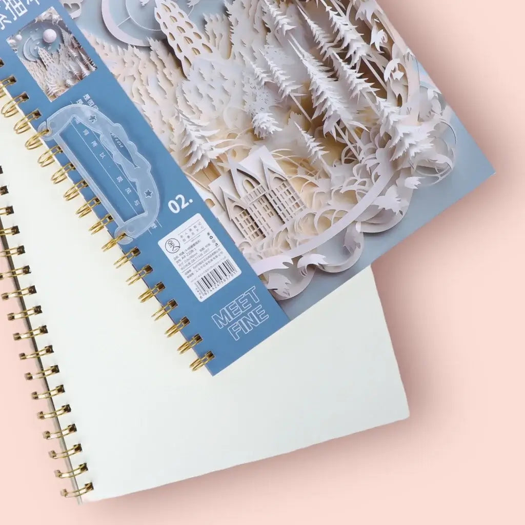 Oil Painting White Castle Series Gold Shell Sketchbook