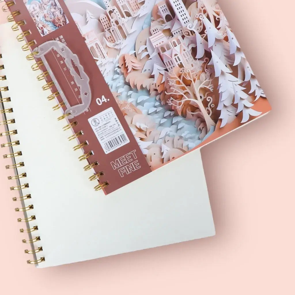 Oil Painting White Castle Series Gold Shell Sketchbook