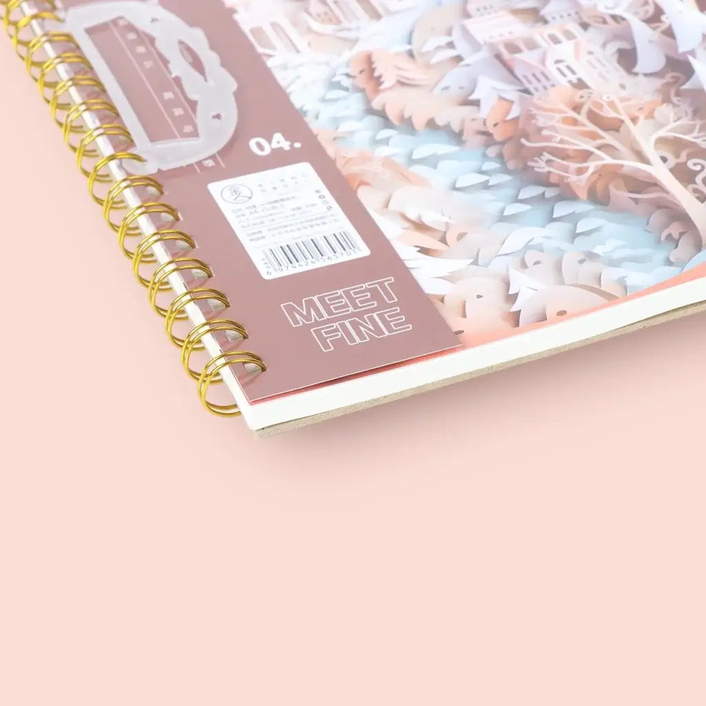 Oil Painting White Castle Series Gold Shell Sketchbook