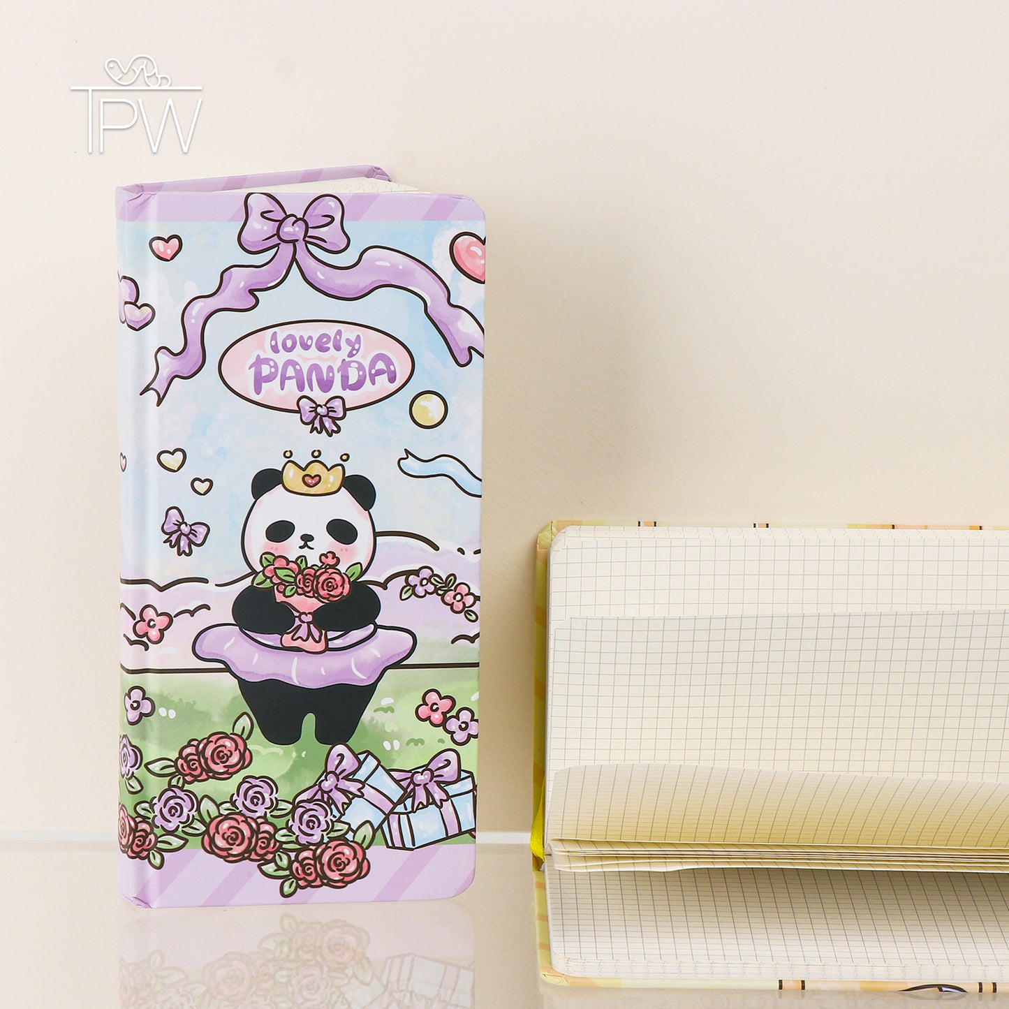 Hard Cover Cartoon Characters Grid Pages Notebook