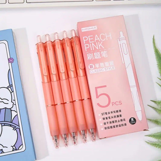 Peach Pink Press Neutral Gel Pen