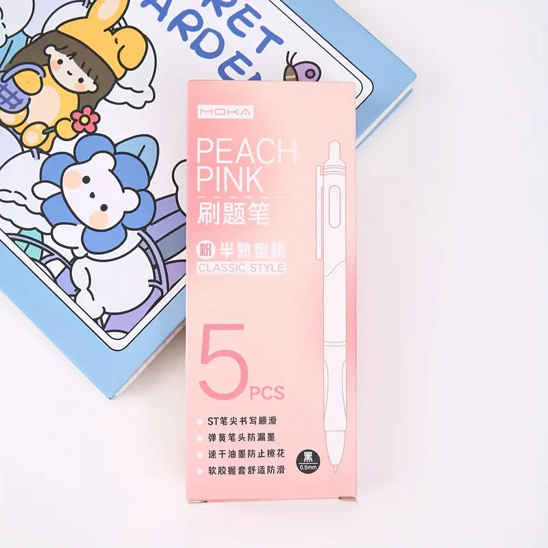 Peach Pink Press Neutral Gel Pen