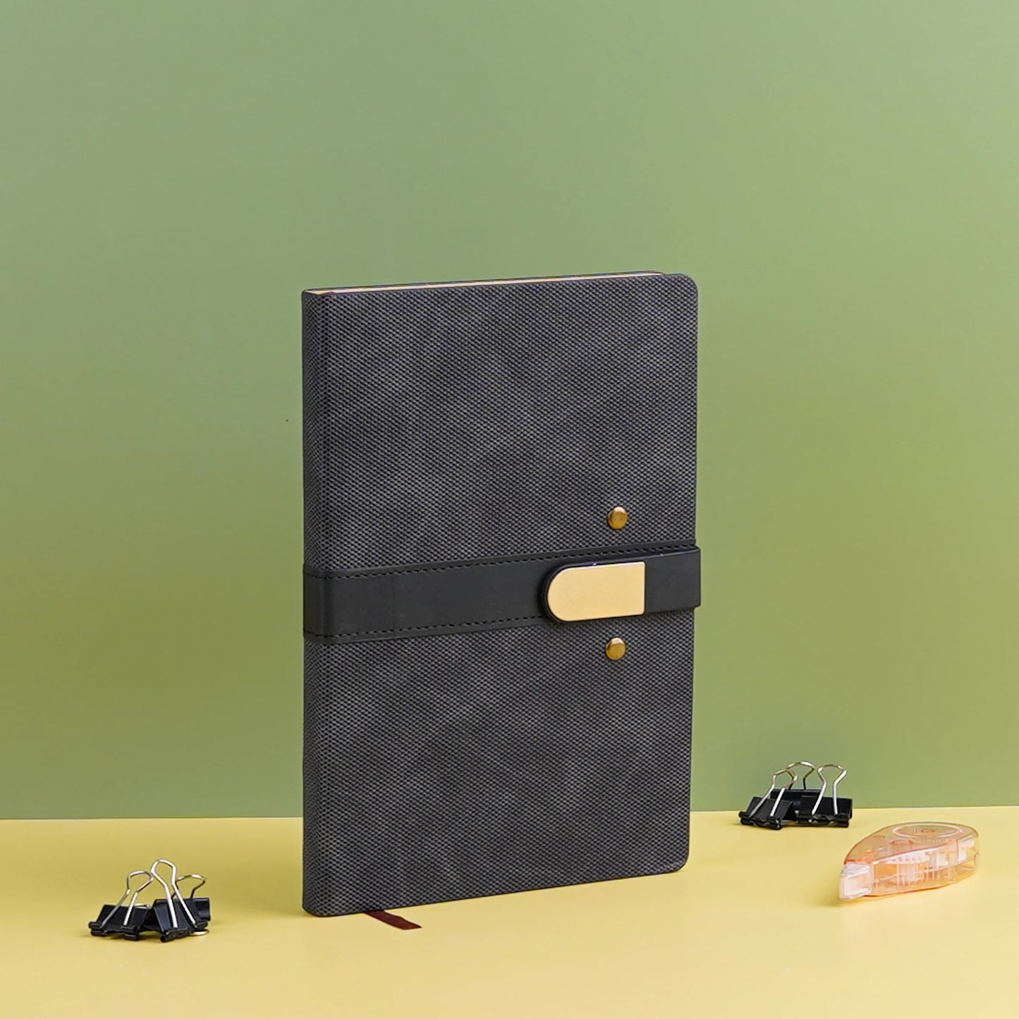 Leather Cover Notebook Diary with Magnetic Closure