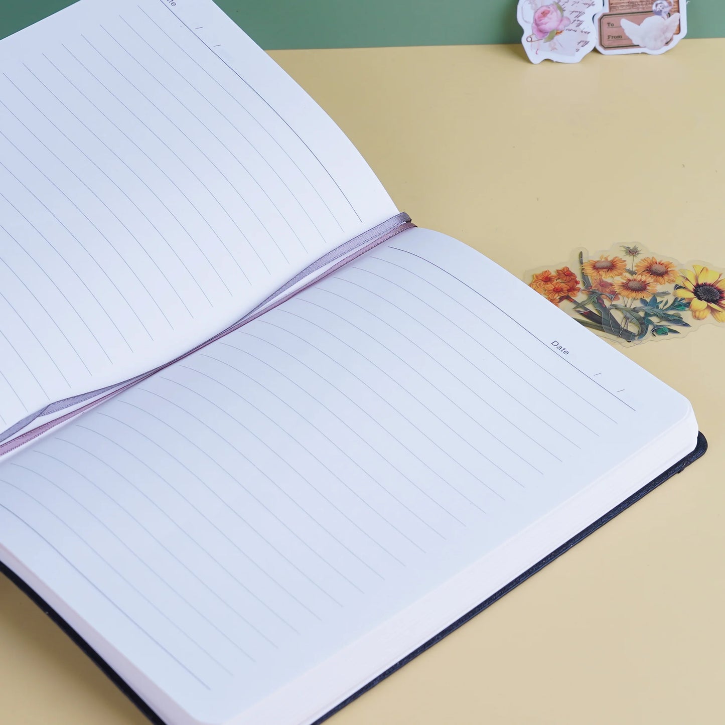 Engraved Leaves Textured Notebook Diary