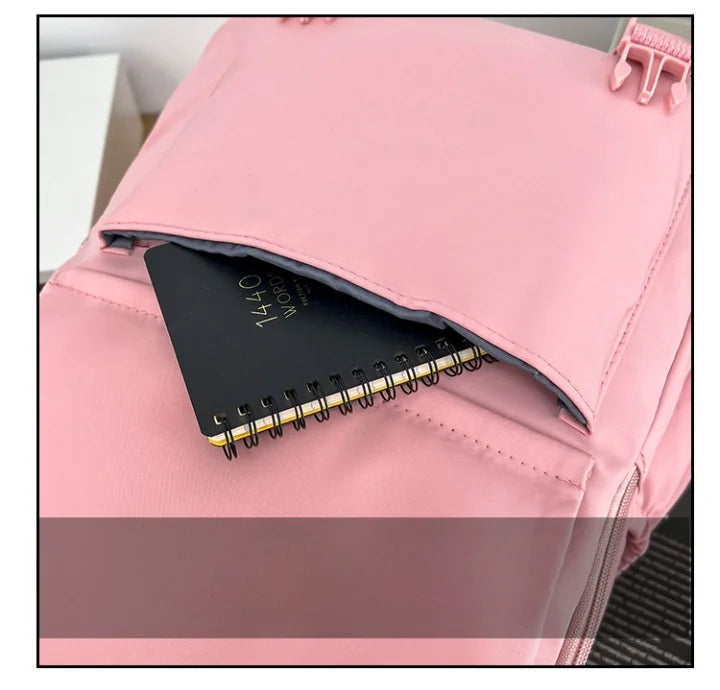 Rabbit Bear and Phrase Graphic Functional Backpack Bag