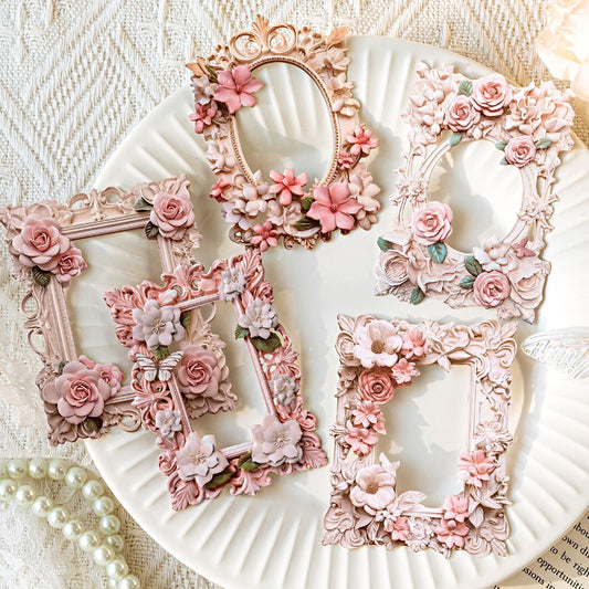 Retro Carved Floral Photo Frames
