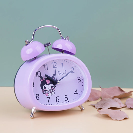 Bedside Sanrio Cartoon Bell Desk Table Clock with Alarm