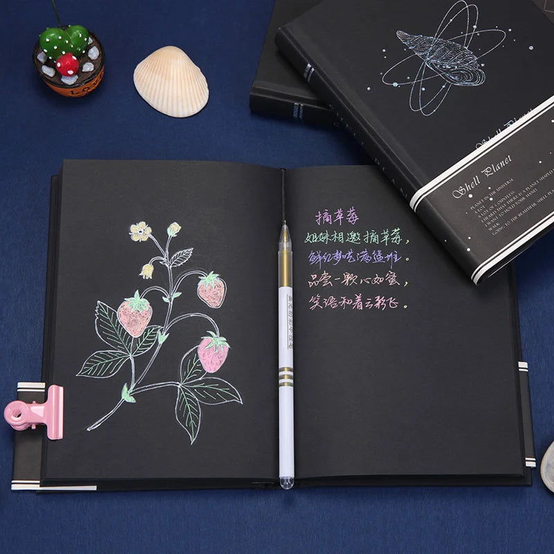 Shell Planet Series Black Cover Journal