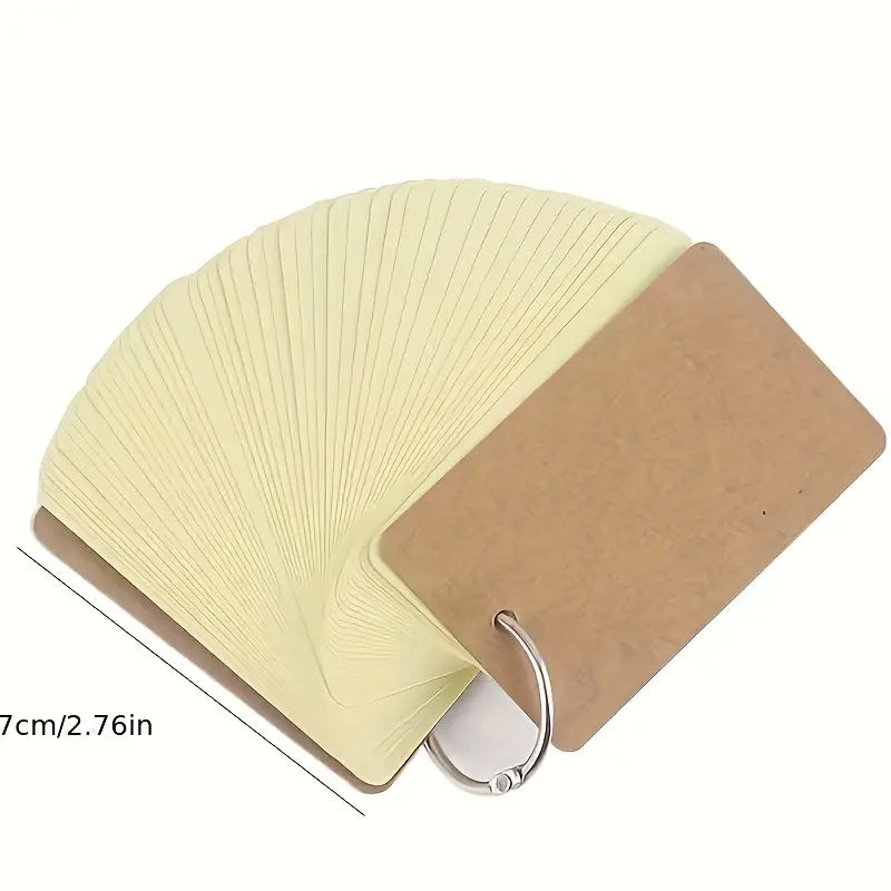 Assorted Color Flash Cards With Metal Binder Rings