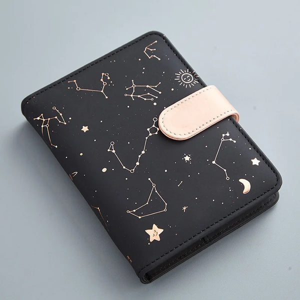 Starry Star Moon Night Pu Leather Cover Planner Notes