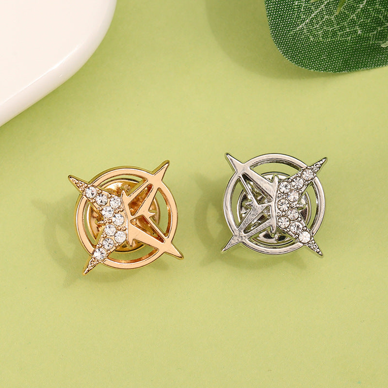 Stylish Star Collar Button Brooch