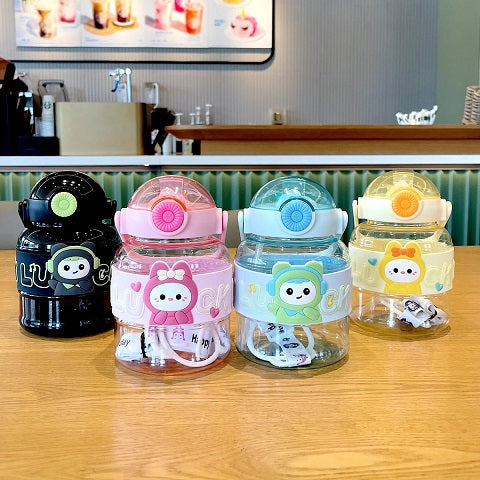 Transparent Cartoon Doll Ton Big Belly Plastic Water Bottle