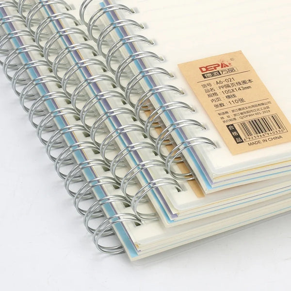 A5 Transparent Cover Multi Subject Notebook