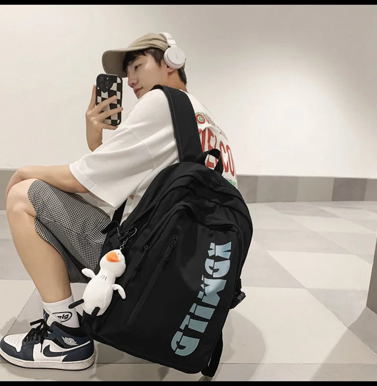 Trendy American Campus Unisex Backpack Bag