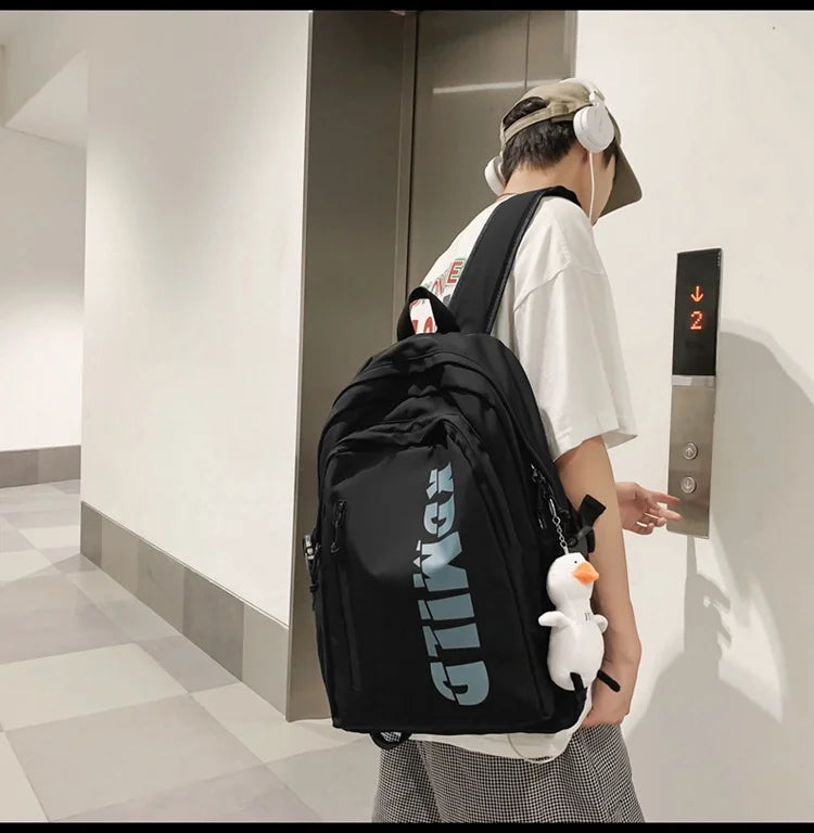 Trendy American Campus Unisex Backpack Bag
