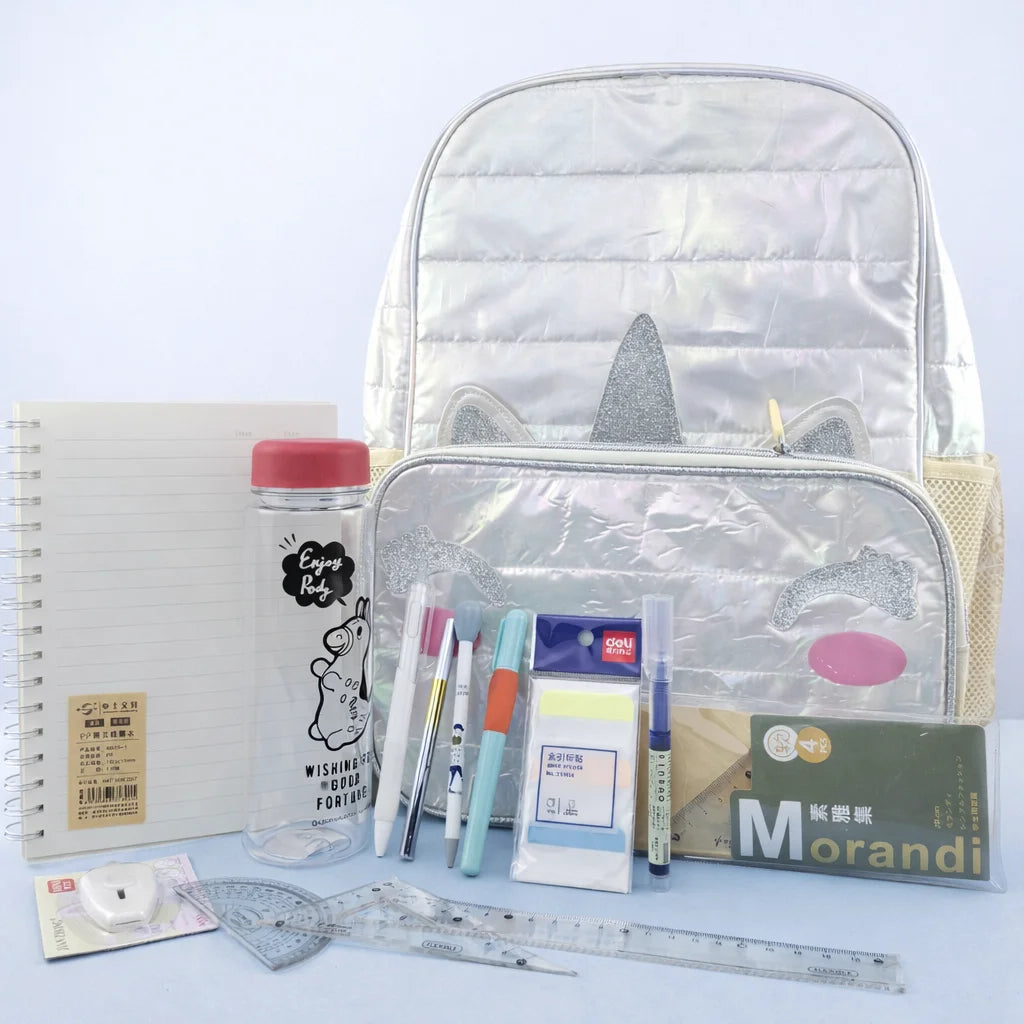 Unicorn Holographic Bag with Stationery