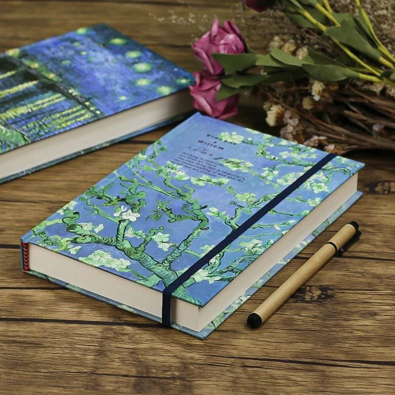 Van Gogh Inspired Art Journal Sketchbook with Elastic Closure