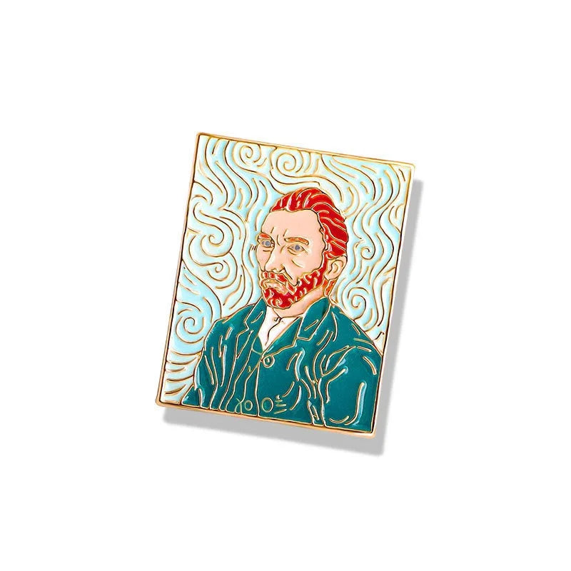 Van Gogh Oil Painted Enamel Pin And Broach