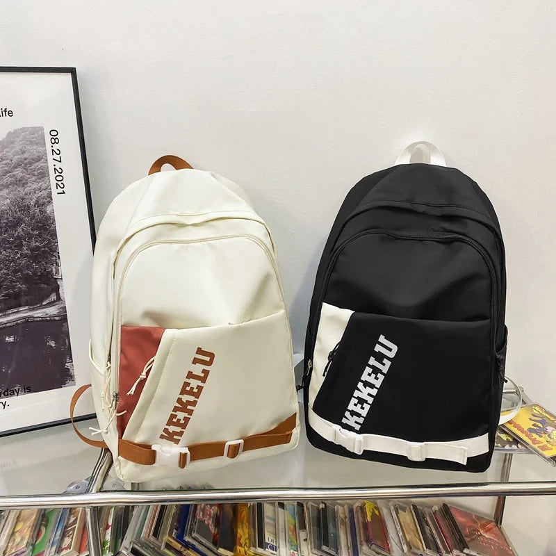 Versatile Leisure Hong Kong Style Schoolbags and Backpack