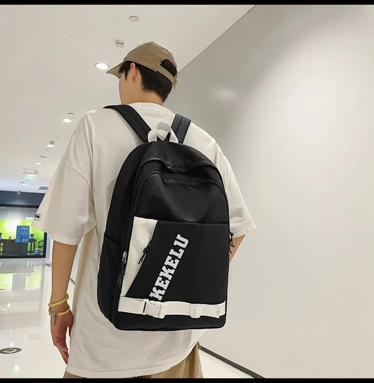 Versatile Leisure Hong Kong Style Schoolbags and Backpack