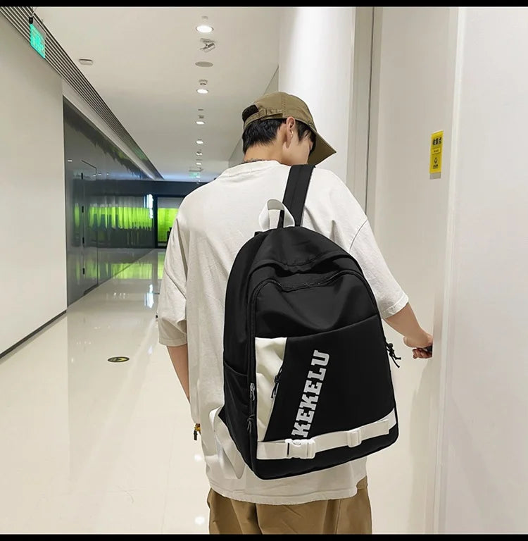 Versatile Leisure Hong Kong Style Schoolbags and Backpack