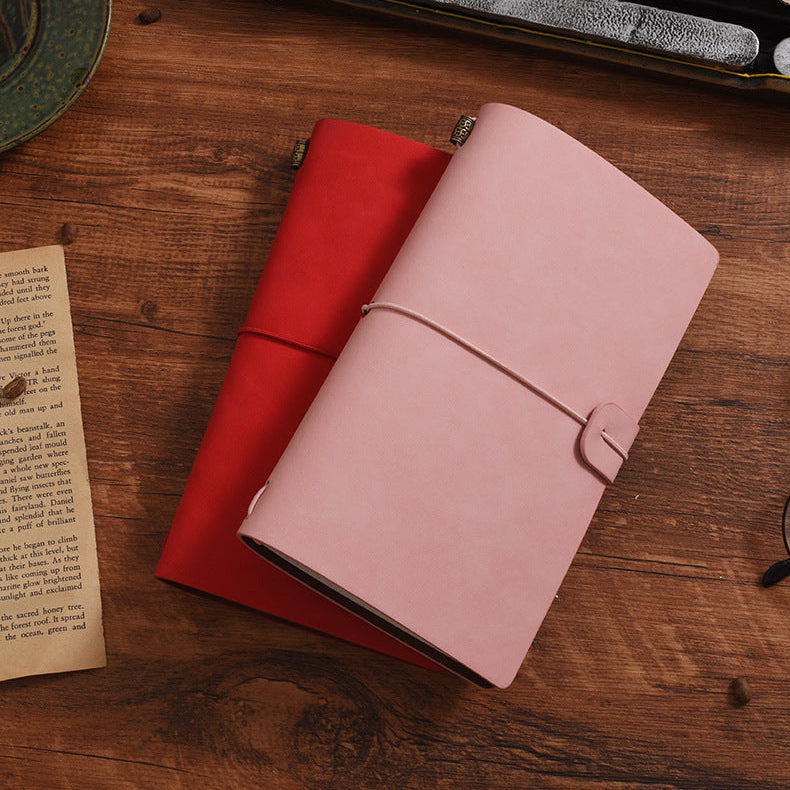 Vintage Travel Leather Binder Notebook Journal