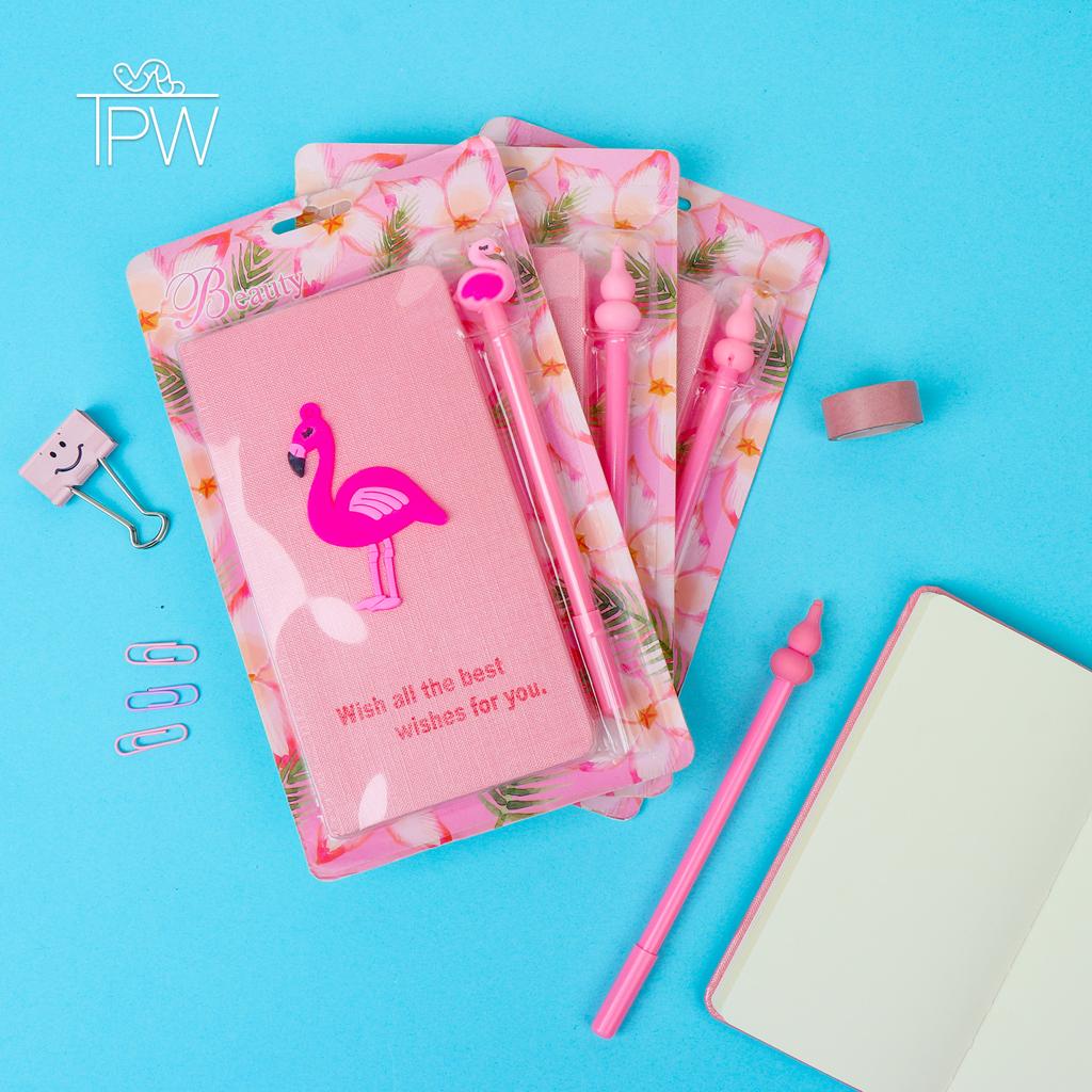 Flamingo Journal With Gel Pen