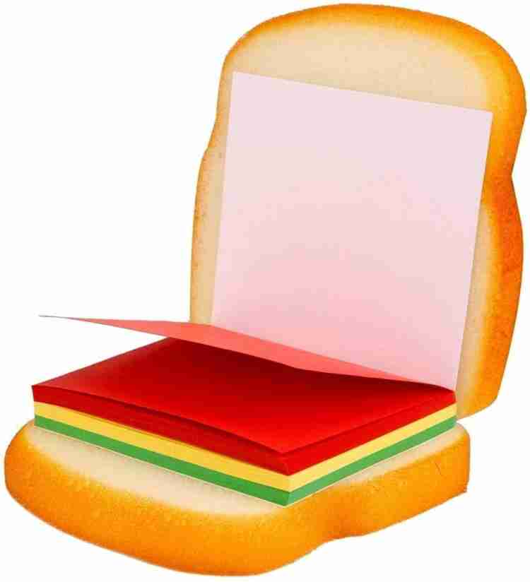 Soft Sandwich Shape Non-Sticky Note And Notepad