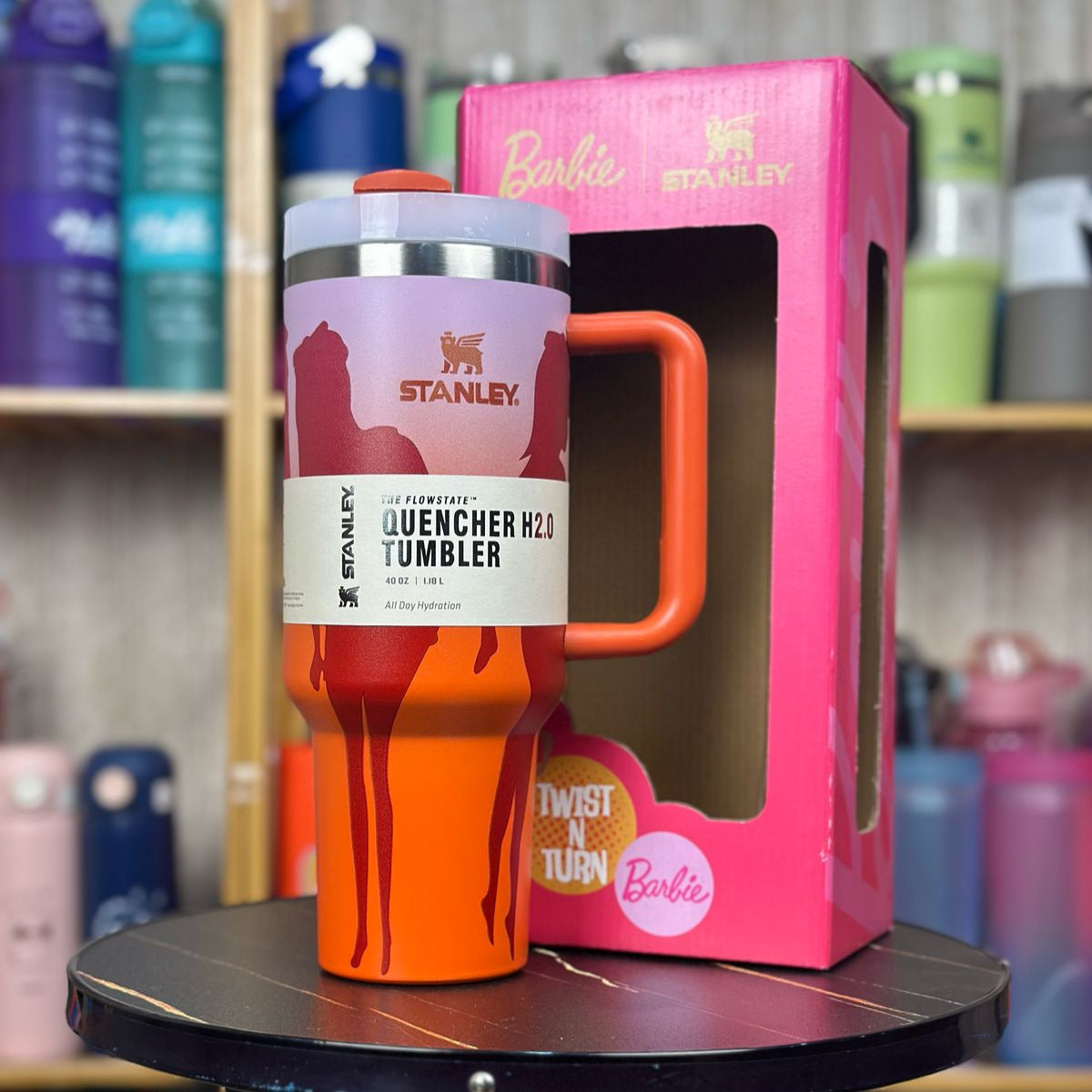 Stanley Steel Tumbler 40 oz with Plastic Straw - Twist n Turn