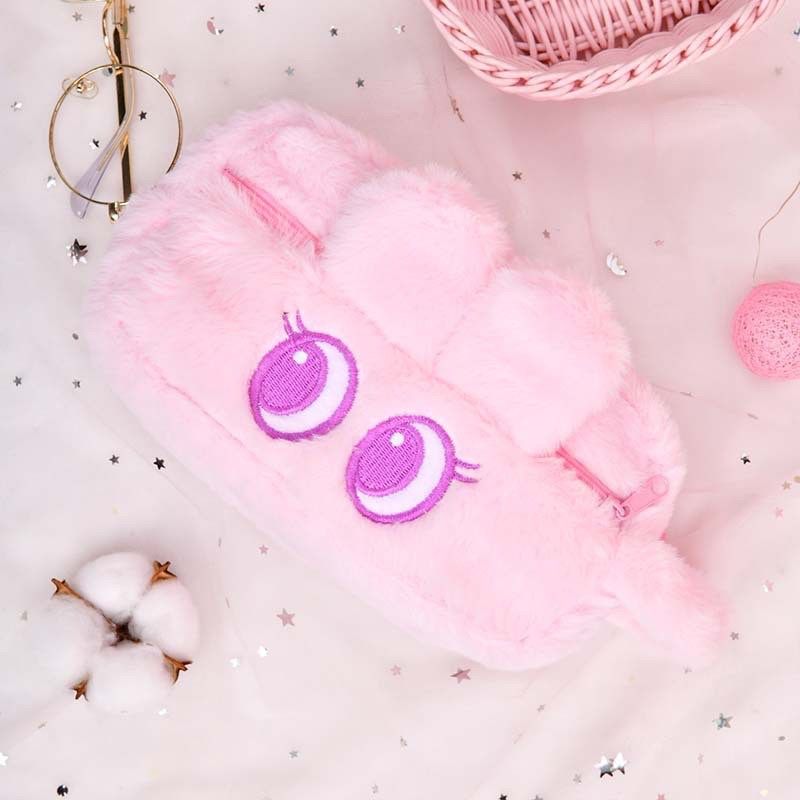 Cute Fur Plush Pencil Case