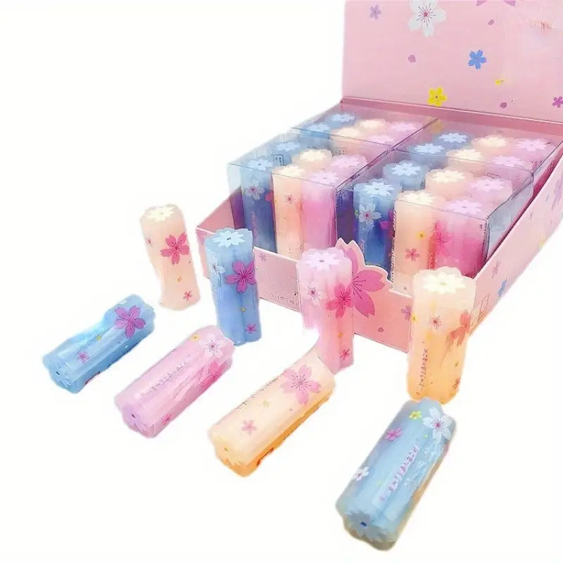 YALONG TO GO Sakura Flower Themed Cube Erasers