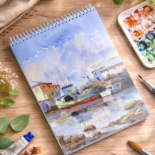 Artistic Painting Cover Spiral Sketch Pad