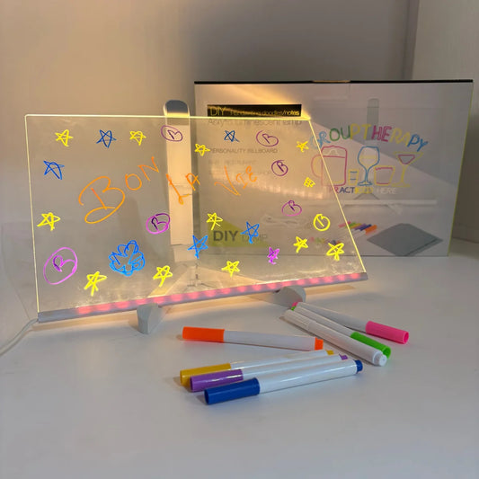 LED Acrylic Luminous Board with Markers