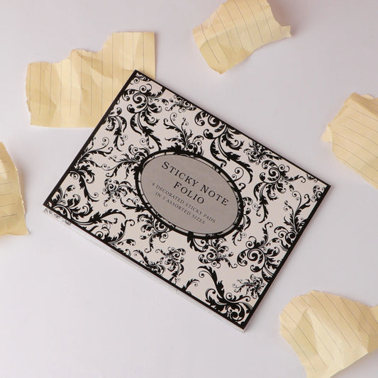 Black Floral Aesthetic Sticky Note Set