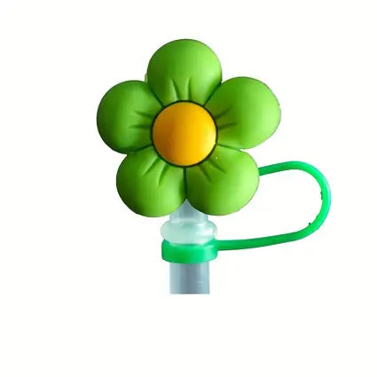 Sunflower Shapes Silicon Straw Dust Cover