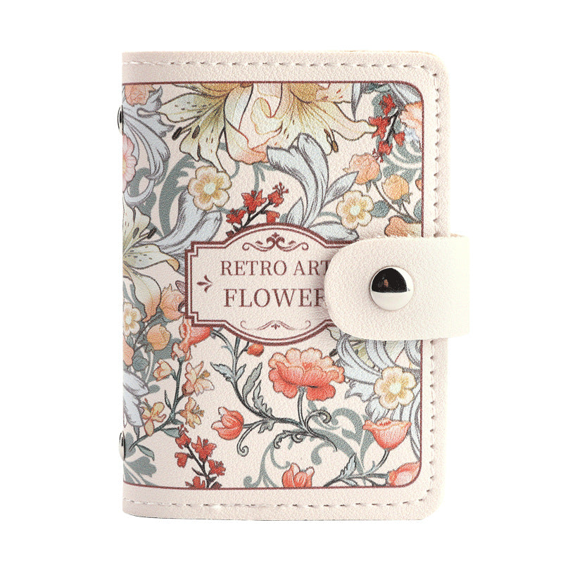 Floral Oil Painting Card Holder