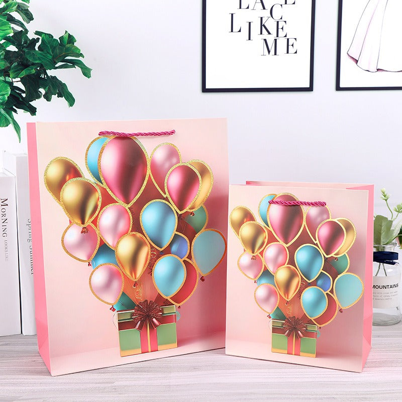Glitter Balloon Gift Bags