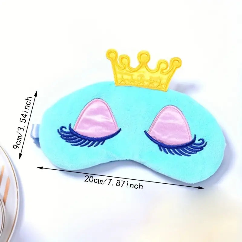 Cartoon Crown Sleeping Eye Mask