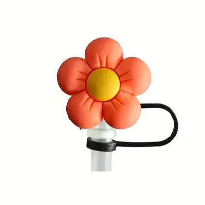 Sunflower Shapes Silicon Straw Dust Cover