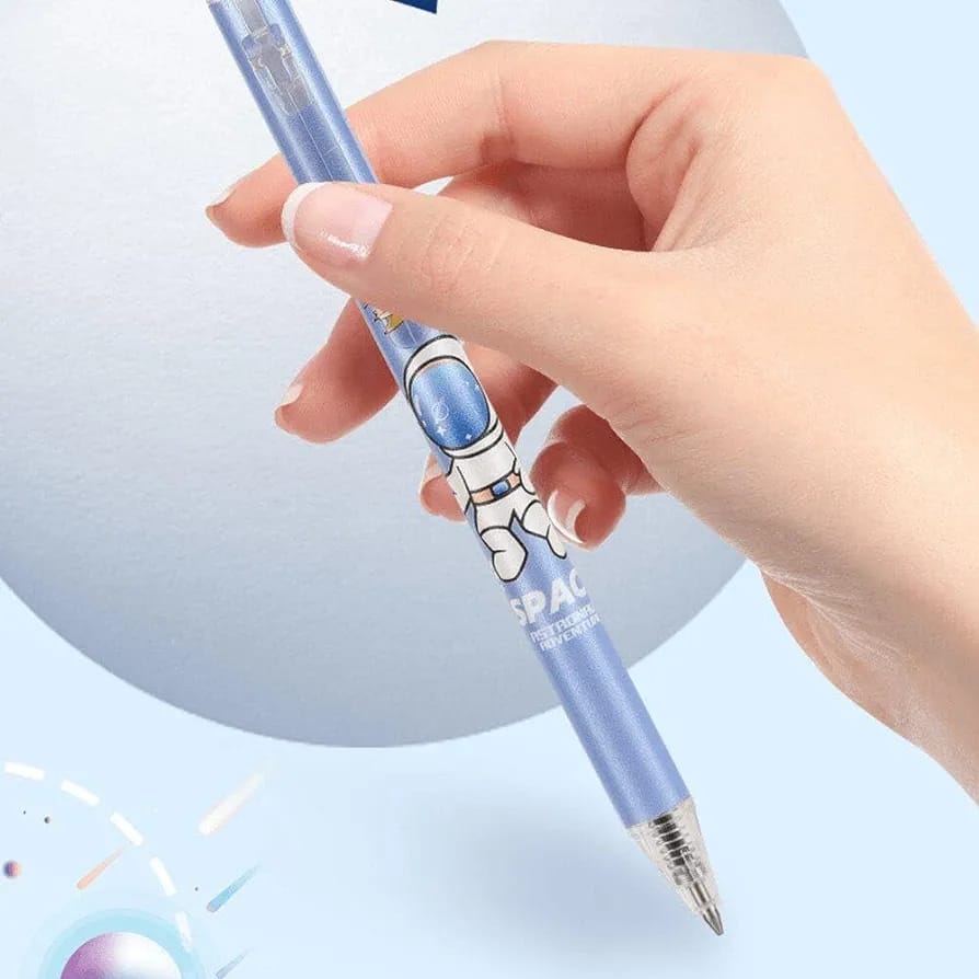 Cute Astronaut Erasable Gel Pen Set of 6