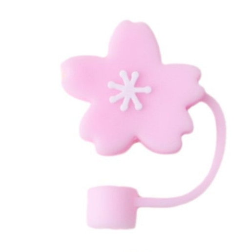 Flower Shaped Straw Tip Covers For Tumbler