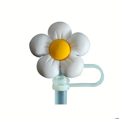 Sunflower Shapes Silicon Straw Dust Cover