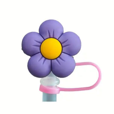 Sunflower Shapes Silicon Straw Dust Cover
