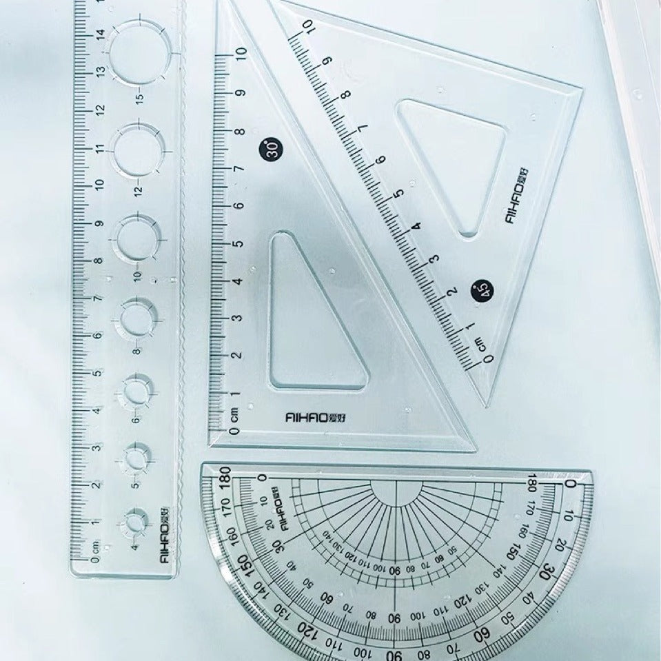 Transparent 4 Piece Geometry Box