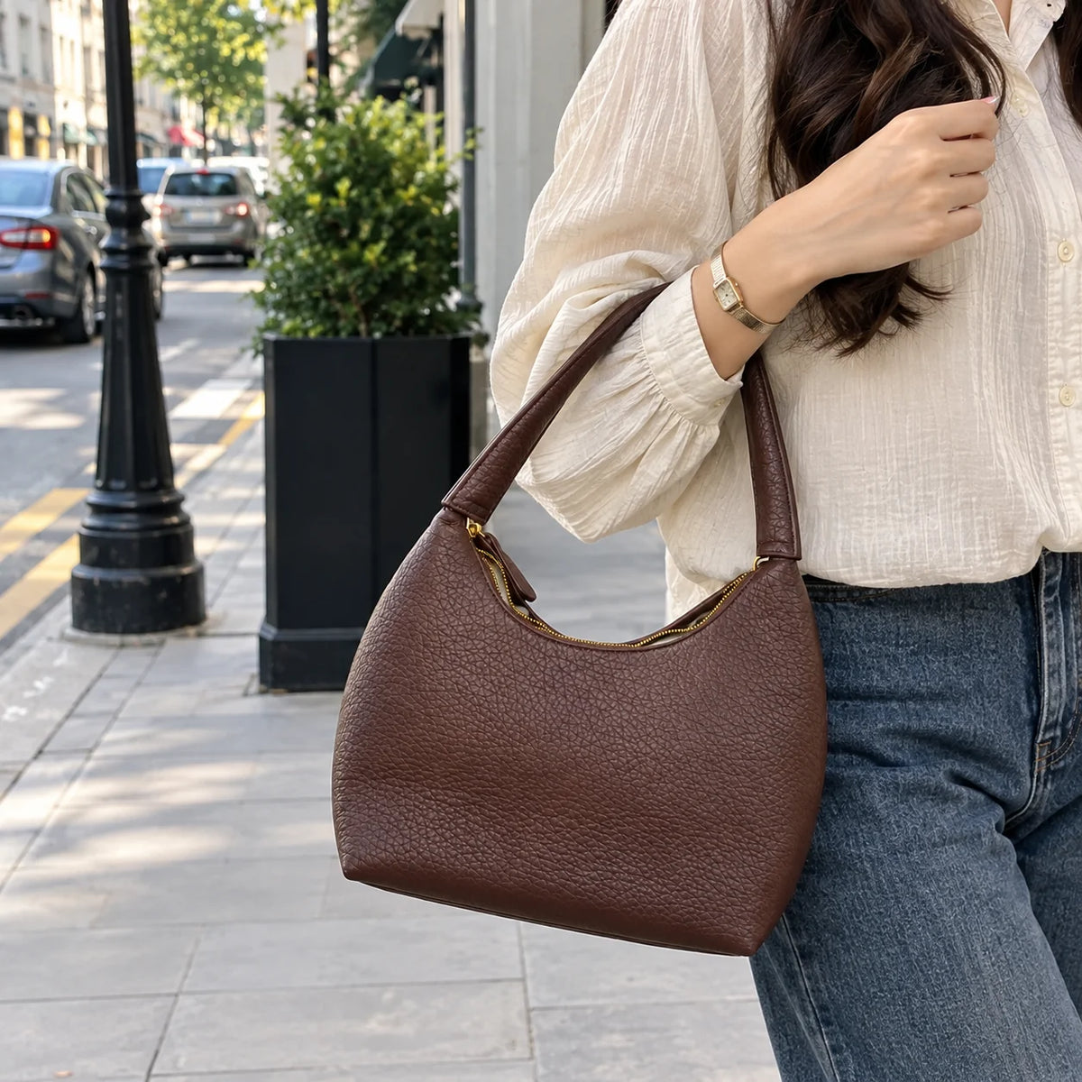 PU Leather Women's Hobo Shoulder Bag