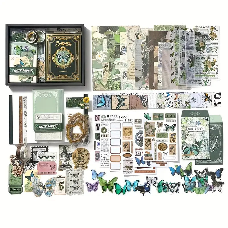 Retro Butterfly Journaling Kit Set