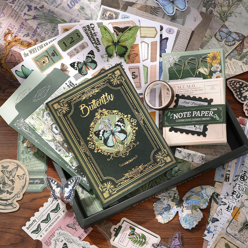 Retro Butterfly Journaling Kit Set