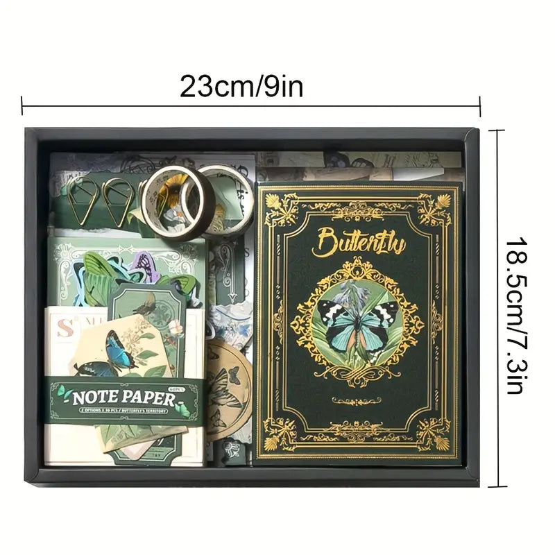 Retro Butterfly Journaling Kit Set