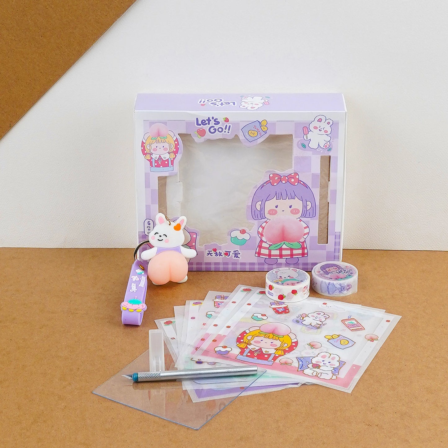 DIY Kiwaii Keychain Acrylic Sticker Box